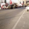 Автомобильная грузовая  техника под запрещающими знаками