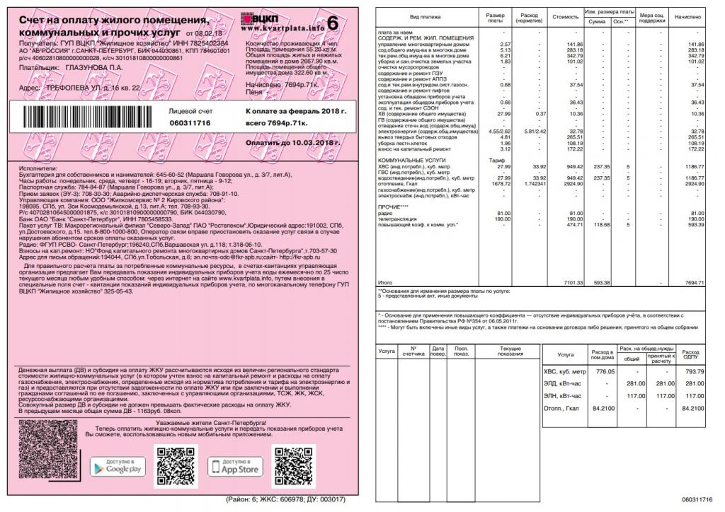 Сколько коммунальные платежи. Счет за коммунальные услуги Санкт Петербург. Розовые квитанции ЖКХ В СПБ. Розовая квитанция на оплату коммунальных услуг. Розовая квитанция ЖКХ.