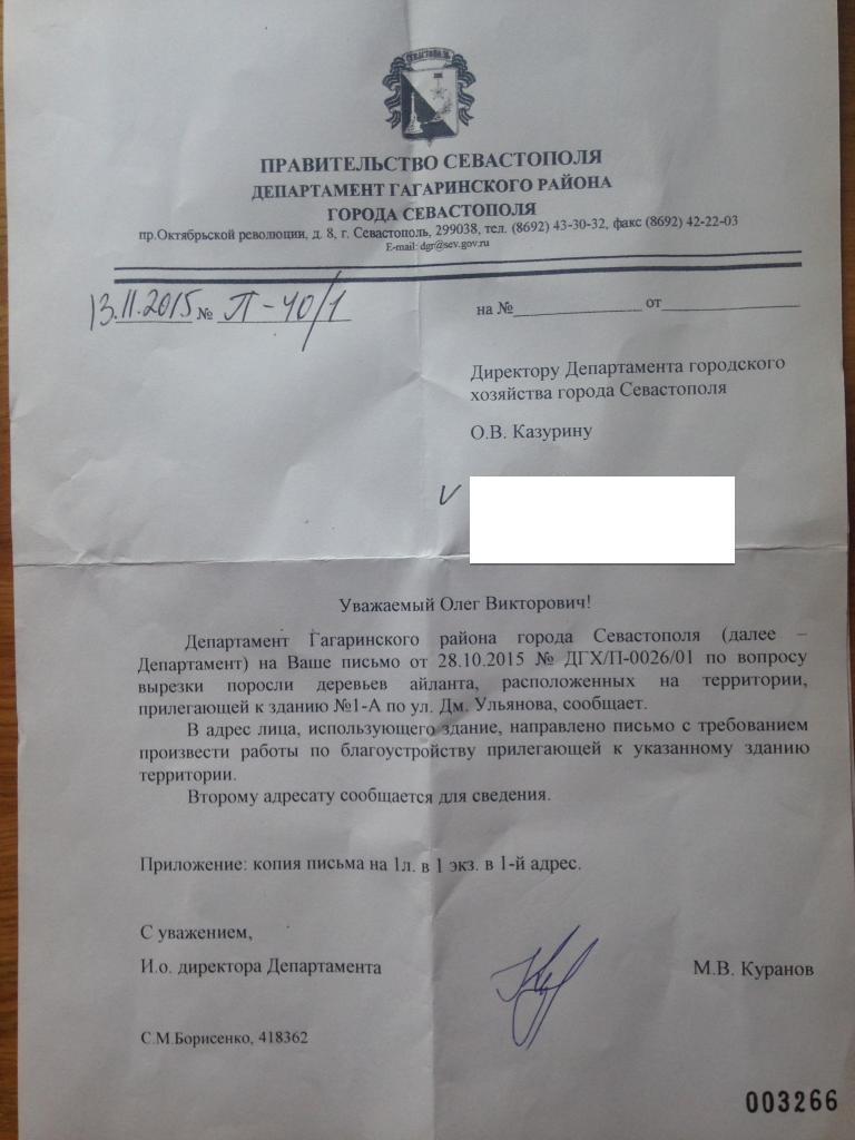 Деловое письмо с копией второму адресату образец