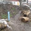 Ступени водопада к водоразборной колонке
