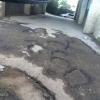разбитый участок дороги во дворе, Университетский 77а