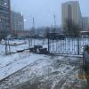 дорожка домой загорожена покрышками