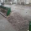 вместо плитки асфальта только грязь